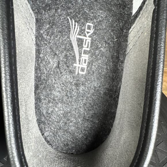 Dansko Womens Size US 7 Eur 37 Professional Black Leather Clogs NO INSOLES - Picture 7 of 10